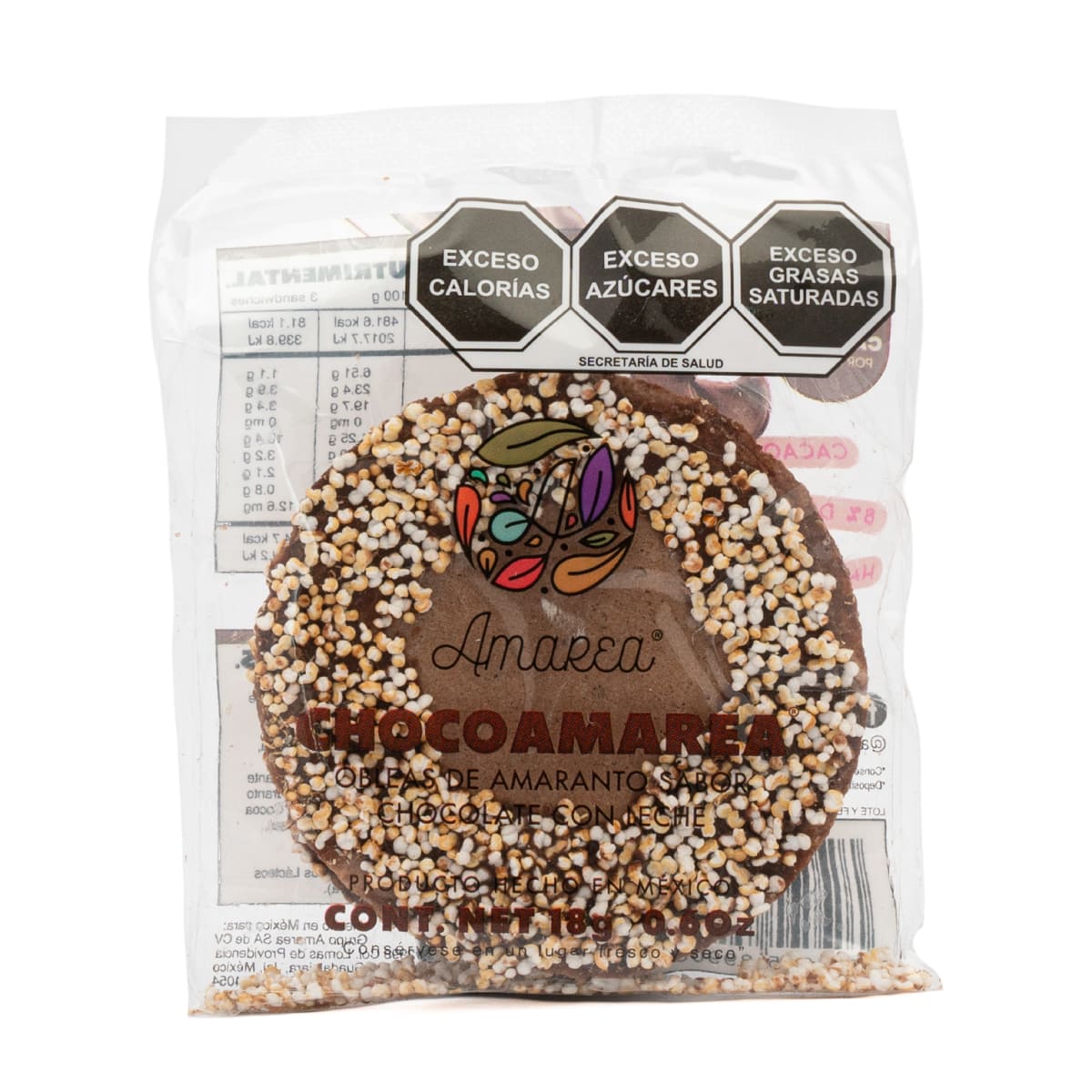 Amarea Obleas De Amaranto Chocoamarea Sabor Chocolate Con Leche 18g